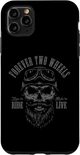 Vista 13 de Forever Two Wheels Biker Skull with Beard Motorcycle Design - Carcasa para iPhone 17