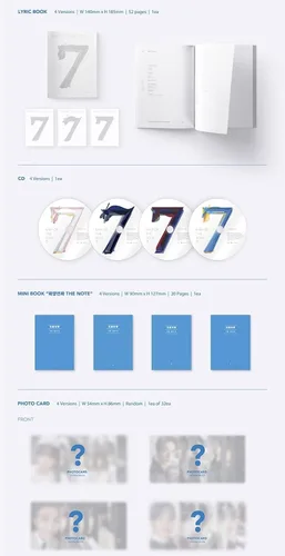 Vista 3 de K-POP BTS - MAP of The Soul 7, Version 1 Cover incl. Album, Folded Poster, Extra Photocards Set