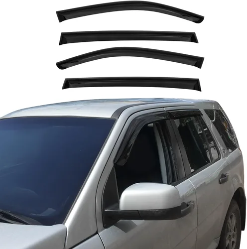 Vista 10 de OMAC Deflector de protección contra la lluvia de la visera de la ventana para Nissan Murano 2009-2014 Humo 4