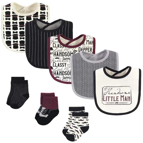 Vista 44 de Hudson Baby Conjunto de babero y calcetines unisex de algodón para bebé, Tamaño único Chica Calabaza