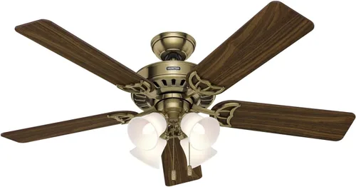 Vista 10 de Hunter Studio Series, Indoor, Ceiling Fan, Quiet, 52 inch, Brushed Nickel Níquel cepillado