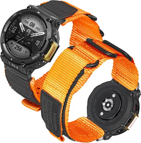 Vista 3 de torbollo Compatible con Amazfit T-Rex/T-Rex Pro/T-Rex 2, correa de reloj de nailon duradera, correa de grado militar con aro y bucle hebilla