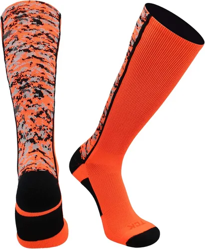 Vista 20 de TCK Calcetines de béisbol y fútbol americano de camuflaje digital para jóvenes, niños y hombres - Longitud por encima de la pantorrilla Negro