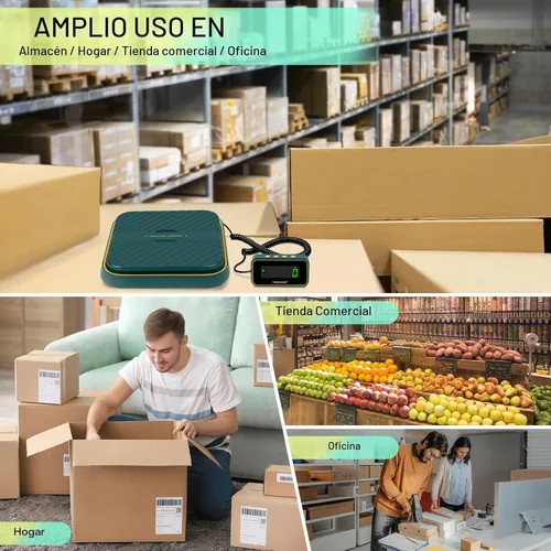Vista 7 de THINKSCALE Báscula de envío para paquetes, 86 lb/0.1 oz de envío digital de carga postal y función de tara, soporte plegable para báscula de correo