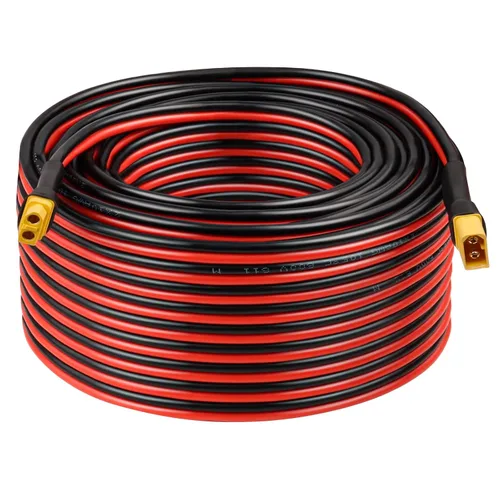 Vista 20 de Cable de extensión XT60 de 10 AWG de 1 pie, 2 unidades, 2, 3, 5, 10, 10, 15, 20, 25, 30, 35, 40, 50, 75, 100 pies, conector hembra a macho XT60