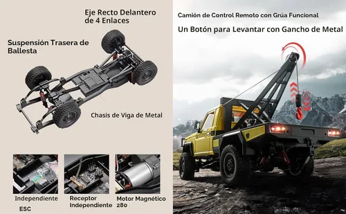 Vista 6 de WPLDEWAN MN82T RC Rock Crawler RC Camión RC 4x4 escala 1/12 todo terreno