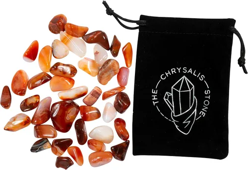 Vista 3 de Piedras pulidas, cornalina, 1/2 libra, cristales a granel, piedras curativas, regalos espirituales para mujeres, reiki, chakra, brujería, yoga