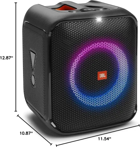 Vista 14 de JBL Partybox Encore Essential: sonido de 100 W, espectáculo de luz dinámico integrado y diseño a prueba de salpicaduras, color negro