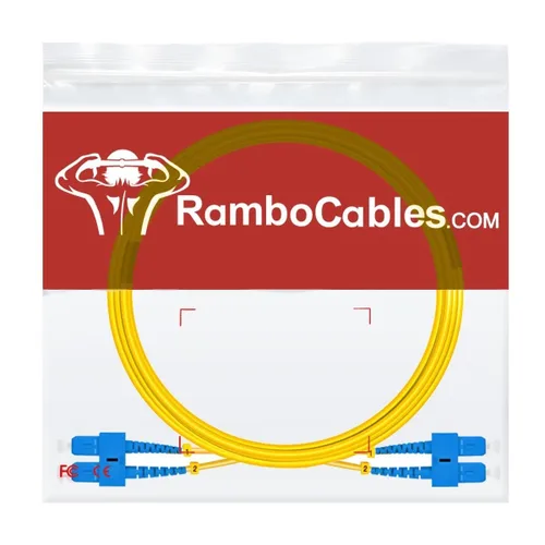 Vista 7 de OS2 SC a SC Single Mode Fiber Patch Cables 0.5m (1.6ft), Opciones 1.6 ft ~ 502.0 ft, Cable de fibra óptica monomodo 10G SMF LSZH Duplex 9/125μm OD