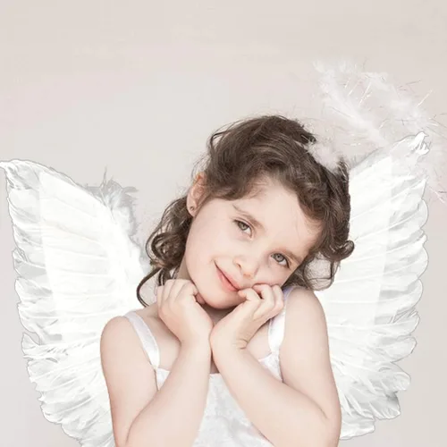 Vista 8 de BLUETOP Alas de ángel alas de cosplay enormes alas de ángel para adolescentes adultos sesión de fotos, Blanco