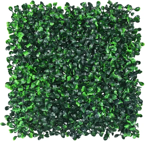 Vista 12 de 20"x20" 24 paneles artificiales de boj del seto resistentes Verde