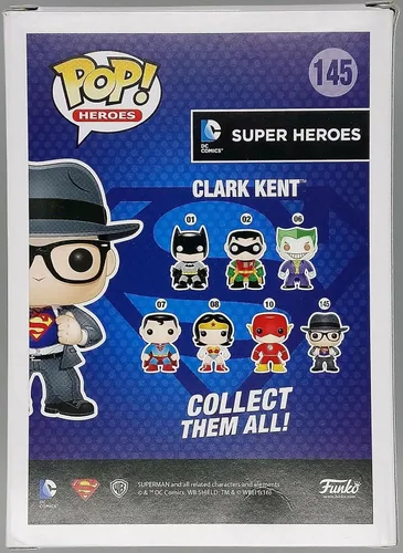 Vista 2 de Figura Funko Pop de DC. Clark Kent, número 145.