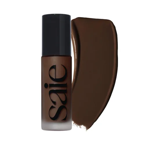 Vista 27 de Saie Glowy Super Skin Tint Base Líquida - Base Sin Peso + Luminosa con Cobertura Media Ligera - Maquillaje Facial Hidratante + Suero para el Cuidado