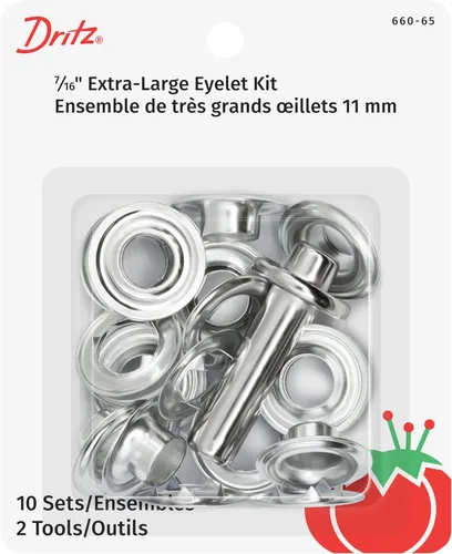 Vista 12 de Dritz 660 Kit de ojales extra grandes con herramienta, latón, 7/16 pulgadas, 10