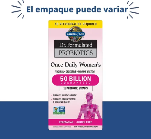 Vista 2 de Probiotico Jardín de vida, suplemento para las mujeres, Formulado una vez al día, estabilizante para la mujer, recomendado por Doctores