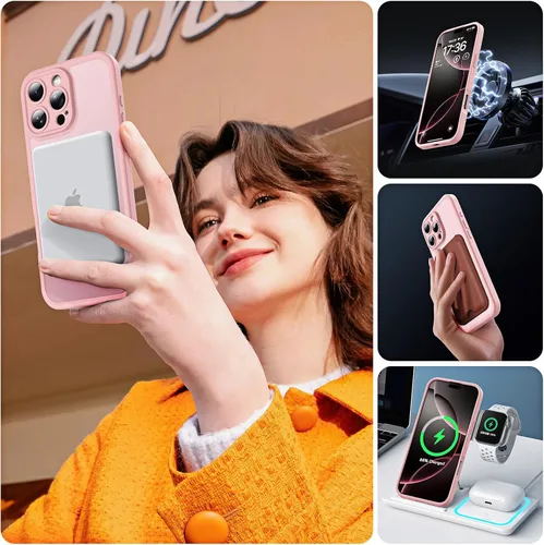 Vista 33 de TOCOL Funda para iPhone 11, compatible con Magsafe, protección completa de cámara, imanes integrados, protección contra caídas, funda translúcida