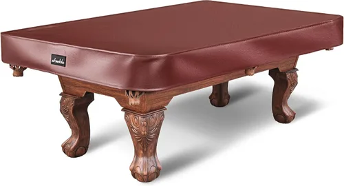 Vista 7 de Funda para mesa de billar, cubierta de mesa de billar de cuero sintético resistente, cubierta dura, impermeable y resistente a desgarros para mesa