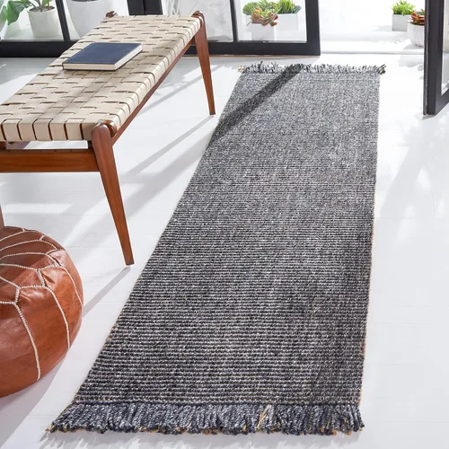 Vista 21 de SAFAVIEH Natural Fiber Collection - Alfombra decorativa de 2 x 3 pies, carbón y natural, yute tejido a mano, ideal para zonas de alto tráfico