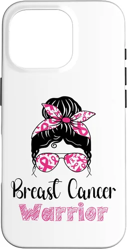 Vista 20 de iPhone 16 Breast Cancer Warrior Breast Cancer Awareness Case