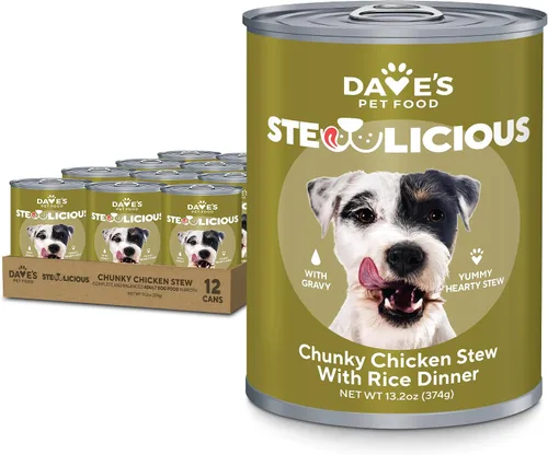 Vista 10 de Dave's Pet Food Stewlicoius - Alimento húmedo para perros sin cereales (Turkey & Sweet Potato en salsa), fabricado en Estados Unidos naturalmente
