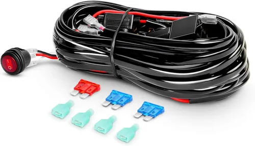 Vista 4 de Nilight ZH411-A 12 pulgadas, 12 pulgadas, 300 W, combo de punto de inundación de triple hilera, 30000 lúmenes, luces LED todoterreno y barra de luz