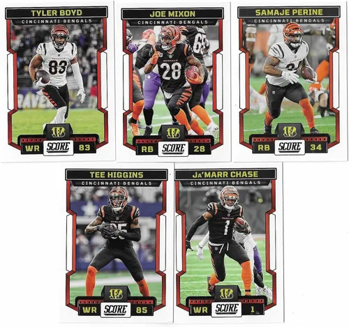 Vista 2 de 2023 Panini Score Football Cincinnati Bengals Team Set 13 Cards W/Drafted Rookies