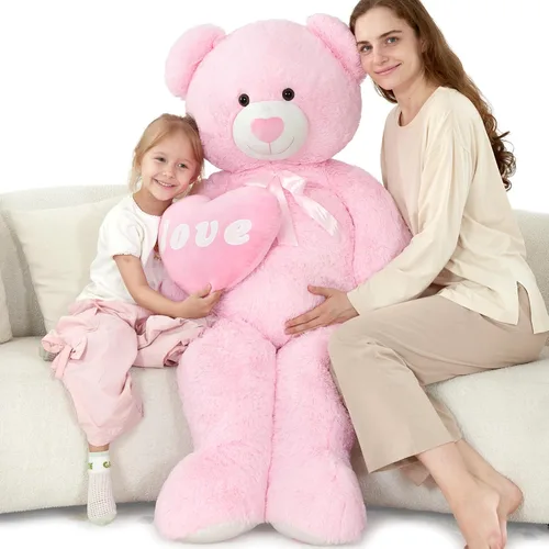 Vista 28 de MorisMos Oso de Peluche Gigante, Oso de 39 Pulgadas, Animales de Peluche Grandes con Huellas Grandes, Osos de Peluche de Regalo para Niños