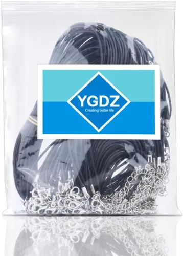 Vista 7 de YGDZ - 100 cadenas enceradas de 0.059 in con cierre a granel para collares y joyas, color negro