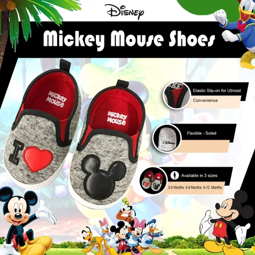 Vista 2 de Disney Mickey Mouse - Zapatos infantiles rojos y negros, Negro