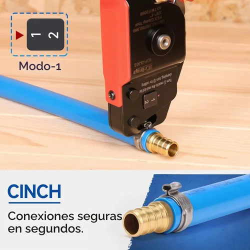 Vista 8 de iCrimp BJ03 PEX - Kit de herramientas de extracción y cincha para abrazaderas de acero inoxidable de 3/8 a 1 pulgada