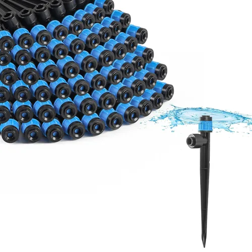 Vista 12 de MIXC 20 piezas de emisores de riego por goteo de dos vías de conexión rápida para tubos de riego por goteo de 1/4" - Emisores de goteo ajustables