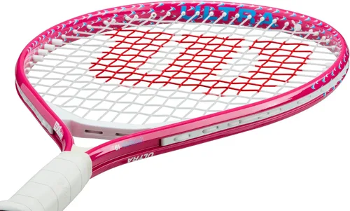 Vista 5 de Wilson Ultra Power - Raqueta de tenis recreativa junior de 19" - Rosa/Blanco/Azul