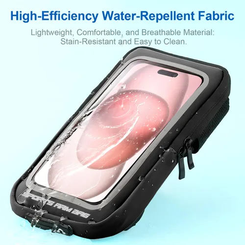 Vista 5 de Pulsera con soporte para teléfono para correr, de hasta 6.8 pulgadas, para iPhone 16/15/14 Pro Max, Galaxy S24/S23, resistente al sudor