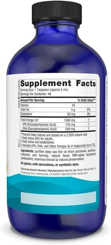Vista 2 de Omega 3 de Nordic Naturals, fomenta la cognición, salud cardíaca, y el sistema inmunológico, 2763, 1
