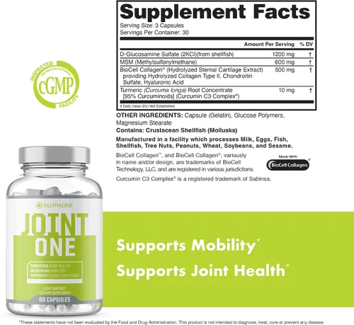 Vista 5 de NutraOne JointOne - Suplemento articular para mujeres y hombres para ayudar a mantener la salud de las articulaciones con colágeno, glucosamina