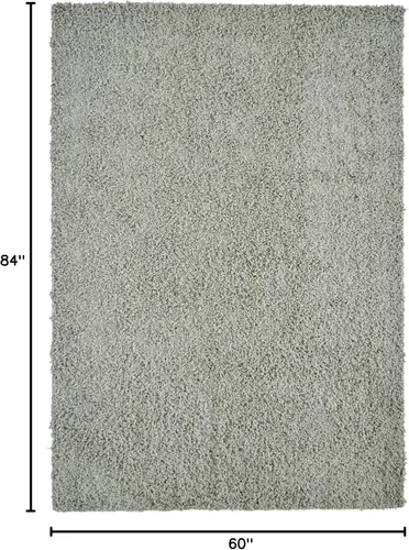 Vista 2 de Alfombra acogedora y suave de pelambre de felpa de iCustomRug., Sintético, Gris claro