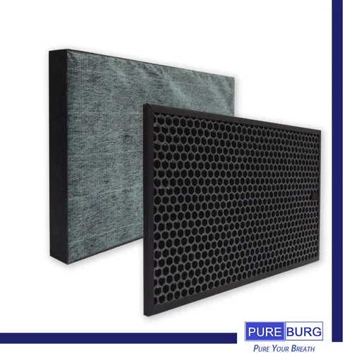 Vista 2 de PUREBURG Juego de filtros de repuesto compatibles con purificador de aire Sharp KC-850U y KC-C100U PlasmaCluster H13 HEPA + carbón activado + filtro