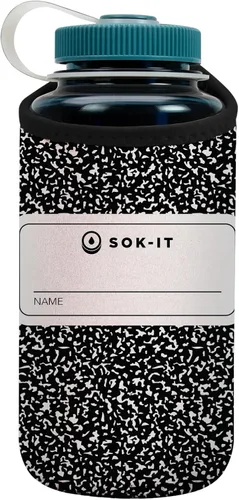 Vista 221 de Sok It BotlSok Funda para botella de agua con cubierta de neopreno aislante (Floral abstracto, se ajusta a CamelBak o Nalgene de 12 onzas)