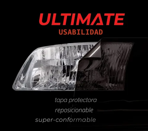Vista 3 de VViViD+ Ultimate - Envoltura de vinilo con tinte para faros delanteros y traseros (12" x 7ft, humo oscuro)