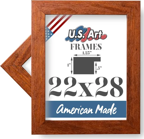 Vista 113 de Marco de fotos de 4 x 6 pulgadas, acabado envuelto suave, plano de 1.25 pulgadas de ancho, bronce oscuro envejecido, 100% madera americana compuesta