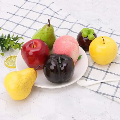 Vista 4 de Fruta de pera artificial, modelo realista, accesorios de fotografía para jardinería, modelos de plantación, centro comercial, espectáculo, regalo