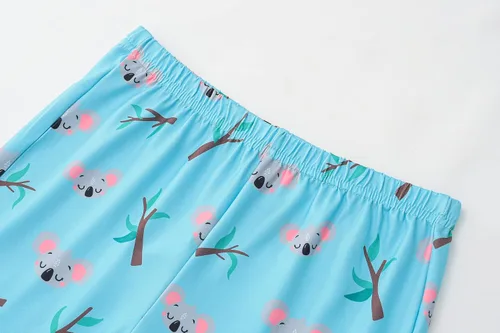 Vista 6 de Pijamas de verano para niñas, de manga corta y pantalones cortos de lunares, conjunto de pijamas para niños grandes, talla 6-16