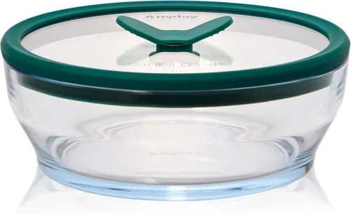 Vista 11 de Anyday Paquete de 2 (4 tazas poco profundas) recipientes de vidrio para almacenamiento de alimentos con tapas de vidrio Preparación de comidas sin