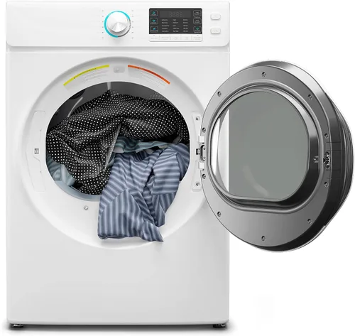 Vista 15 de KoolMore Paquete de lavadora + secadora de gran capacidad: lavadora de carga frontal de 4.5 pies cúbicos [120 V] (FLW-5CWH) + secadora de carga