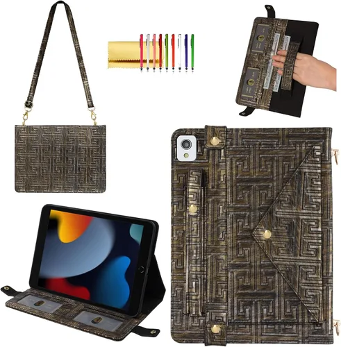 Vista 126 de Funda tipo bolso para iPad mini de 5ª/4ª/3ª/2ª/1ª generación de 7.9 pulgadas, Techcircle funda ligera tipo folio con soporte bandolera con billetera