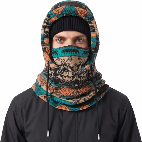 Vista 16 de Ski Mask Balalclava Windproof Face Mask Warm Fleece Neck Cover for Cold Weather Helmet Hood for Men & Women A01-negro