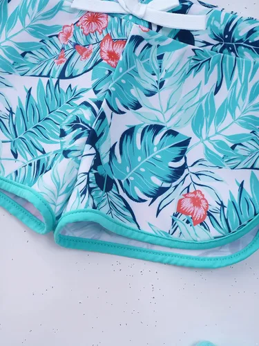 Vista 6 de Nikiikoo - Conjunto deportivo de 2 piezas para niñas y niñas, parte superior corta y pantalones cortos atléticos para gimnasiabailedeportes