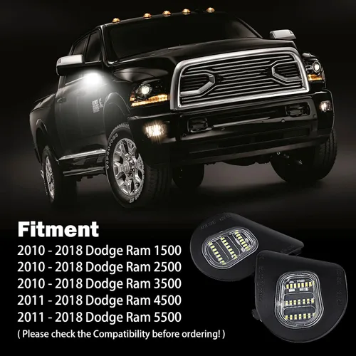 Vista 7 de KanSmart Para Ram Puddle Lights compatibles con Dodge Ram 1500 2500 2010-2019 Accesorios Espejo Puddle Light Ram 3500 4500 5500 LED Espejo Lateral