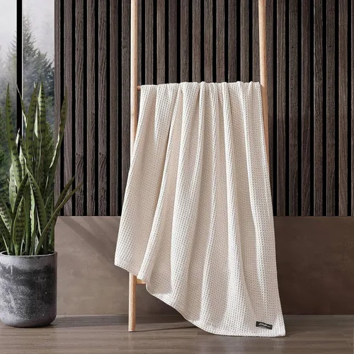 Vista 7 de Eddie Bauer - Manta de tamaño individual, ropa de cama 100% de algodón suave con textura de tejido gofrado, 400 GSM, manta para sofá o cama (blanco)