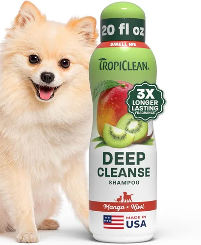 Vista 17 de TropiClean Champú y acondicionador 2 en 1 para perros, aroma a papaya de larga duración, desenredante hidratante para perros, seguro para cachorros
